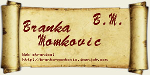 Branka Momković vizit kartica